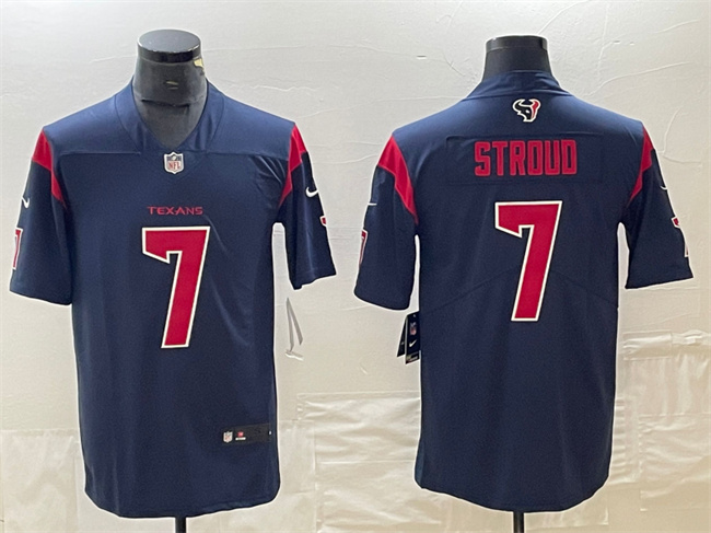 Men's Houston Texans #7 C.J. Stroud Navy Color Rush Vapor Untouchable Stitched Football Jersey